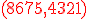 3$\red(8675,4321)